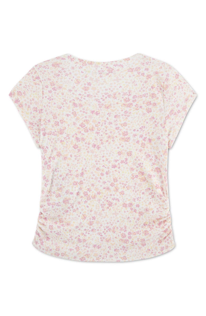 abercrombie kids Kids' Floral Square Neck Top, Alternate, color, Chalk Pink