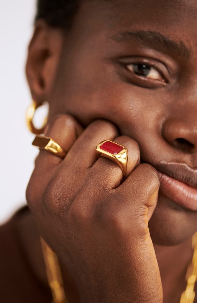 Monica Vinader Power Cocktail Ring, Alternate, color, 18Ct Gold Vermeil/Pink