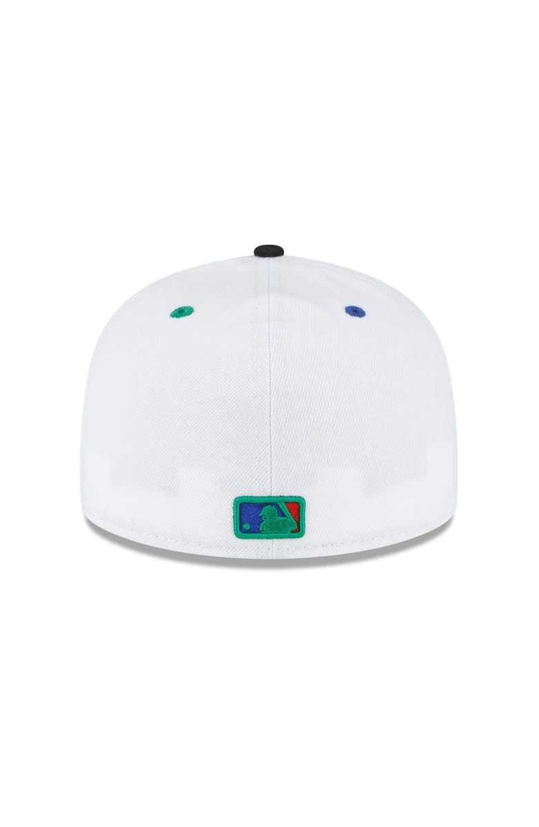 New Era Men's New Era White/Black Milwaukee Brewers 25th Anniversary Primary Eye 59FIFTY Fitted Hat, Alternate, color,