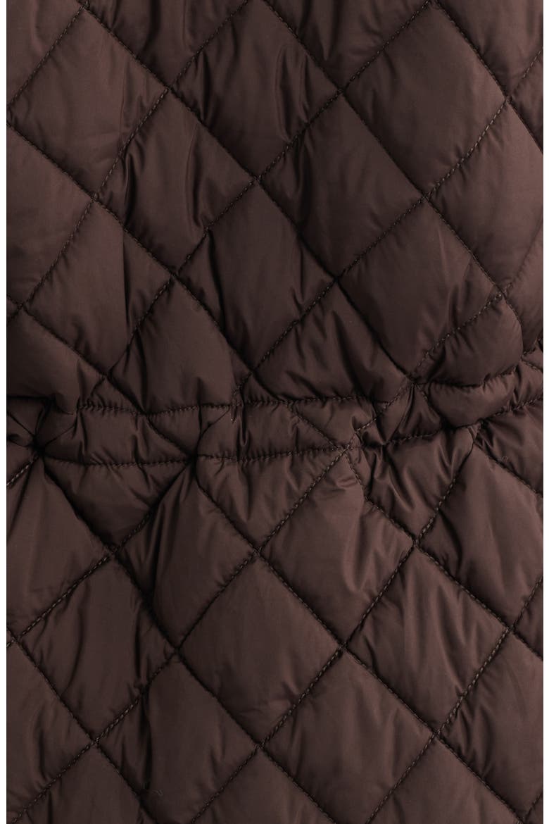 Diamond Quilted Hooded Puffer Coat, Alternate, color, MOLE