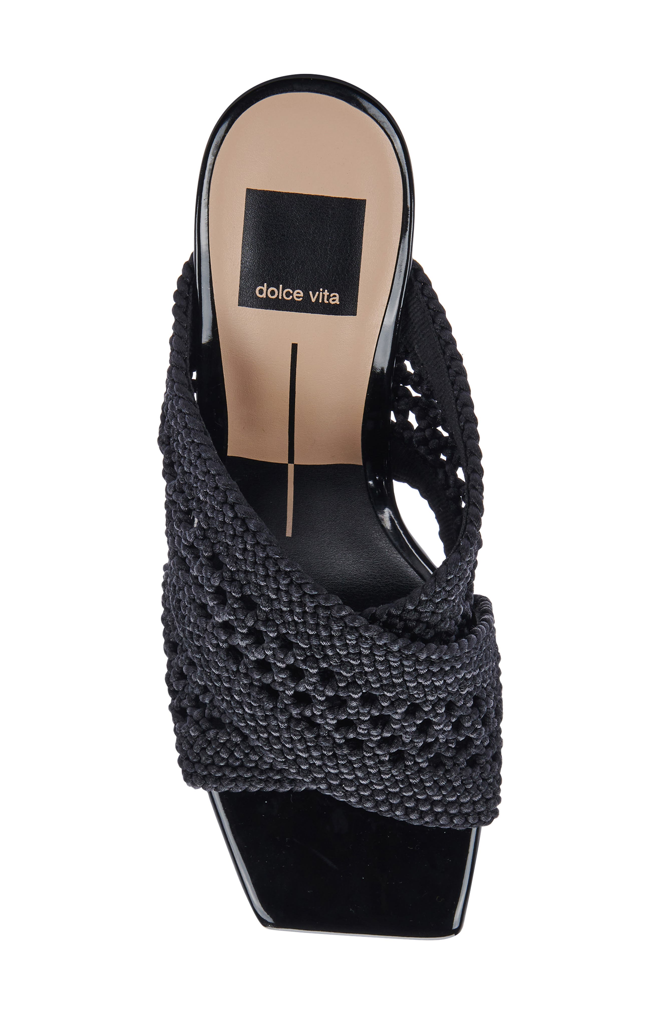 Dolce Vita Patch Sandal, Alternate, color, Black Woven