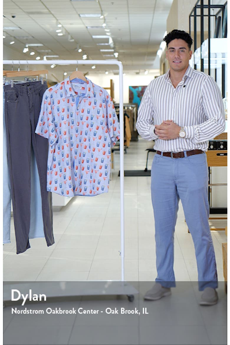 Coconut Point Red, White and Cheers IslandZone® Short Sleeve Button-Up Shirt video