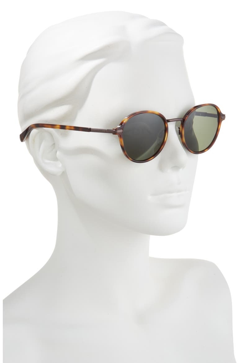 51mm Polarized Round Sunglasses, Alternate, color, TORTOISE