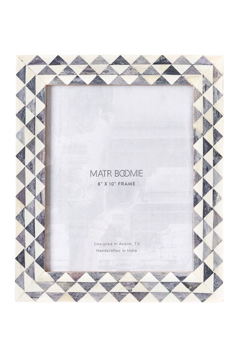 Varuna Gray and White Picture Frame - Handcrafted Bone, Main, color, White