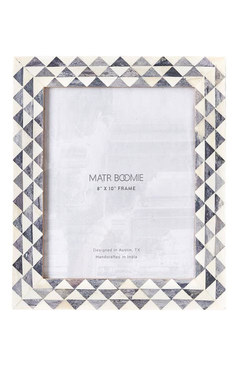 Varuna Gray and White Picture Frame - Handcrafted Bone