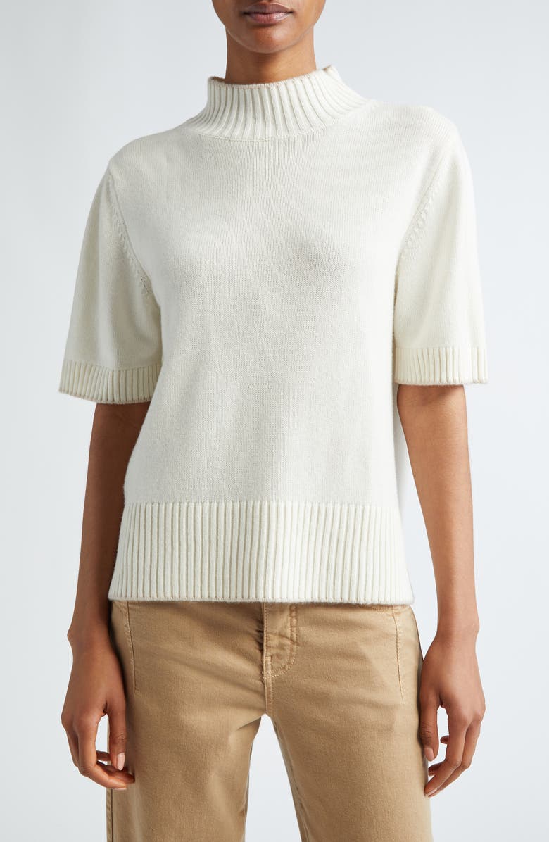 Eleventy Short Sleeve Cashmere Turtleneck Sweater, Main, color, 