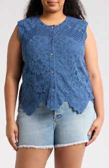Lace Button Tank