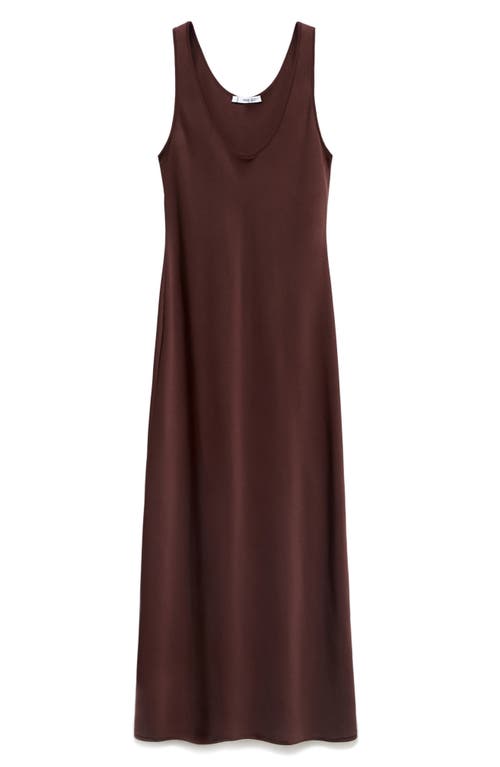 Mango Luisa Tank Dress In Brown