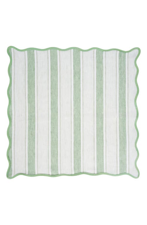 Juliska Cabana Set Of 4 Napkins In Green Multi