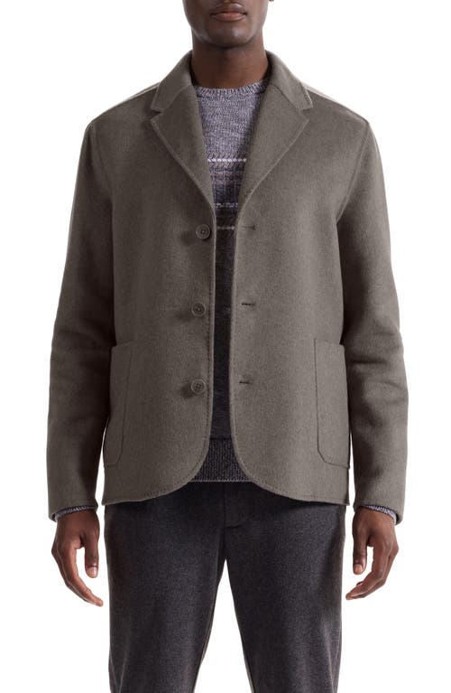 Bugatchi Felted Wool Blend Three Button Blazer In Brown