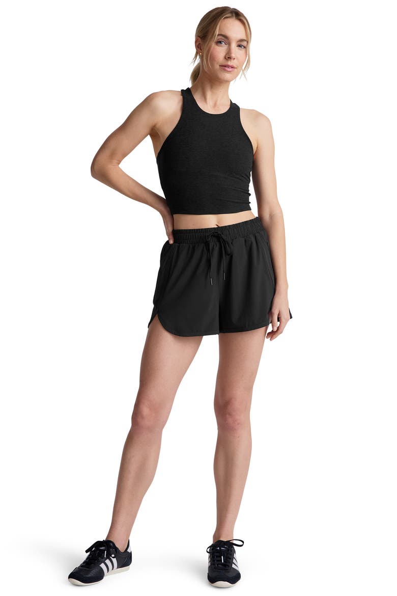 Tie Waist Course Shorts, Alternate, color, TRUE BLACK