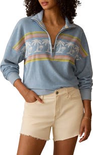 Faherty Cabana Terry Cloth Quarter Zip Pullover