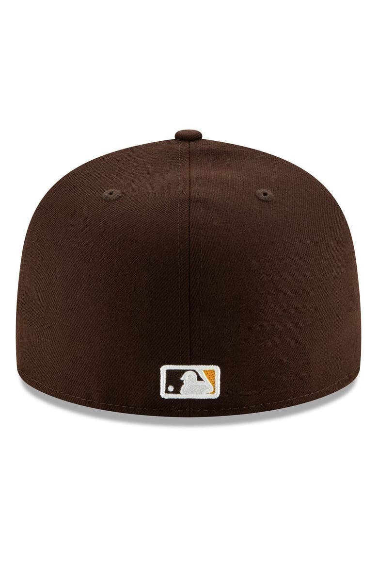 Men's New Era Brown San Diego Padres Authentic Collection On-Field 59FIFTY Fitted Hat, Alternate, color, BROWN