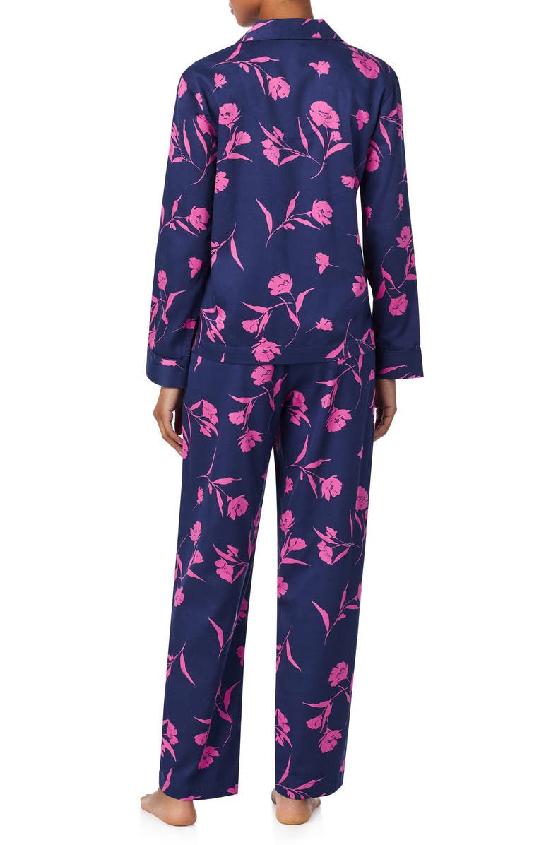 Lauren Ralph Lauren Print Cotton Blend Pajamas, Alternate, color, Navy Print