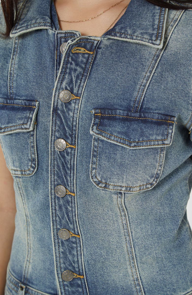 GUESS Denim Minidress, Alternate, color,