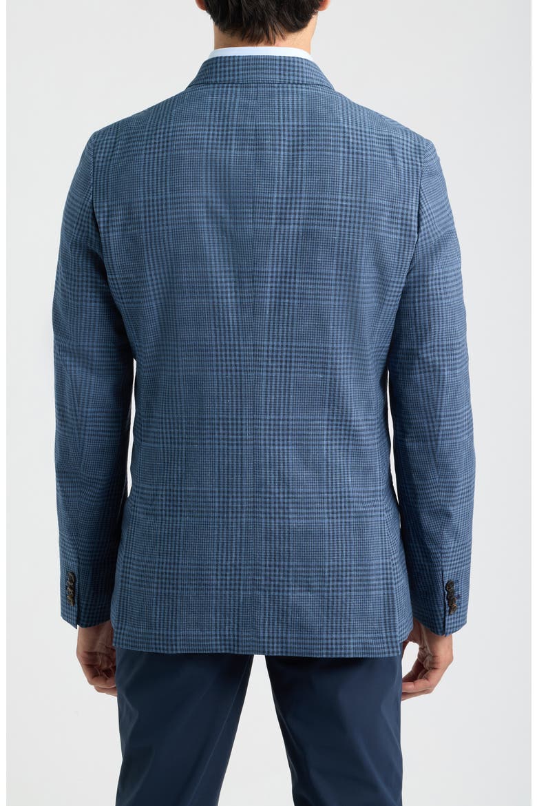 Plaid Wool, Silk & Linen Sport Coat, Alternate, color, GREYISH BLUE