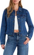 HINT OF BLU Sleek Stretch Denim Trucker Jacket