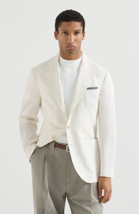 Linen deconstructed blazer