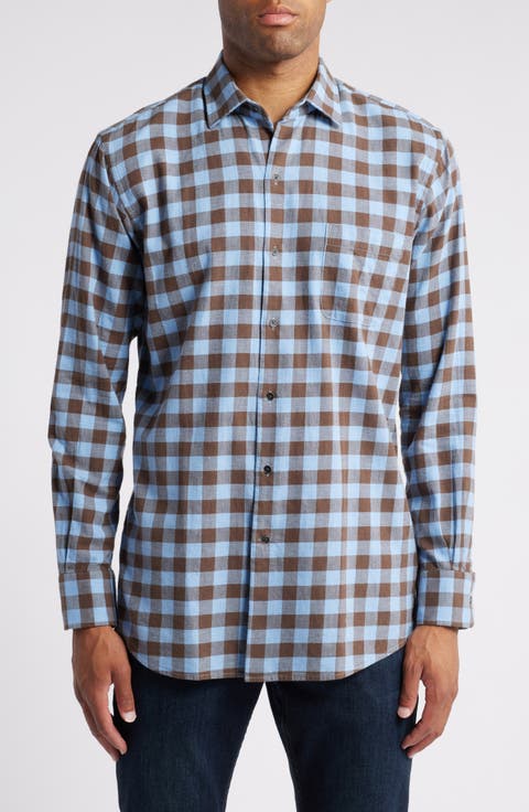 Delta Plaid Button-Up Shirt