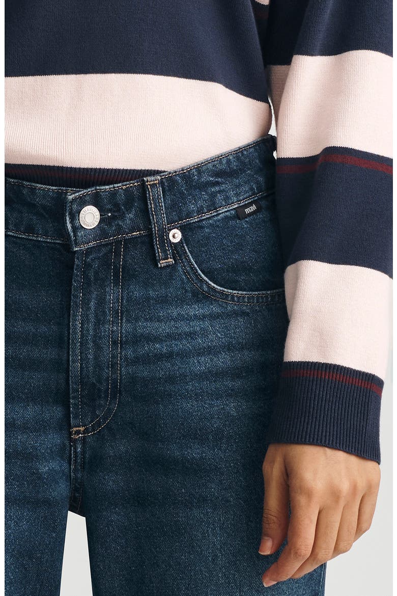 Soho High Waist Relaxed Straight Leg Jeans, Alternate, color, DARK BRUSHED CLASSIC DENIM