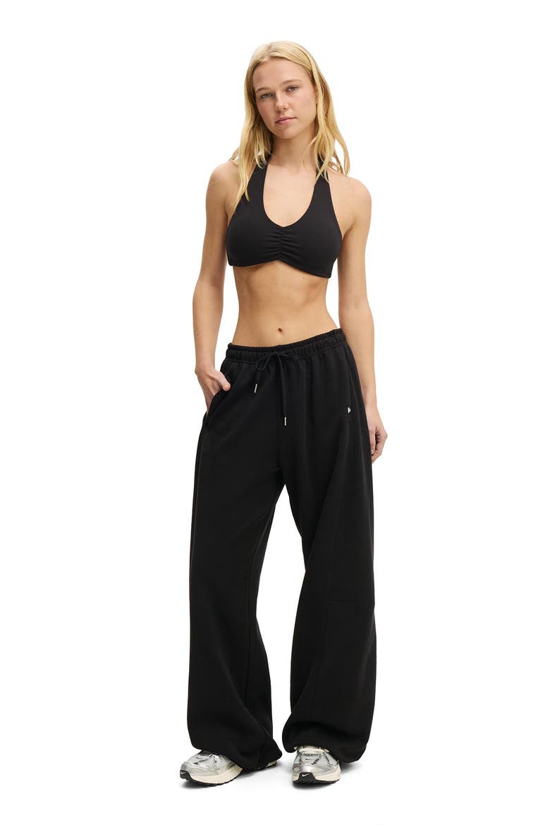 Women's Active Summer Fleece Adjustable Hem Sweatpant, Alternate, color, Black
