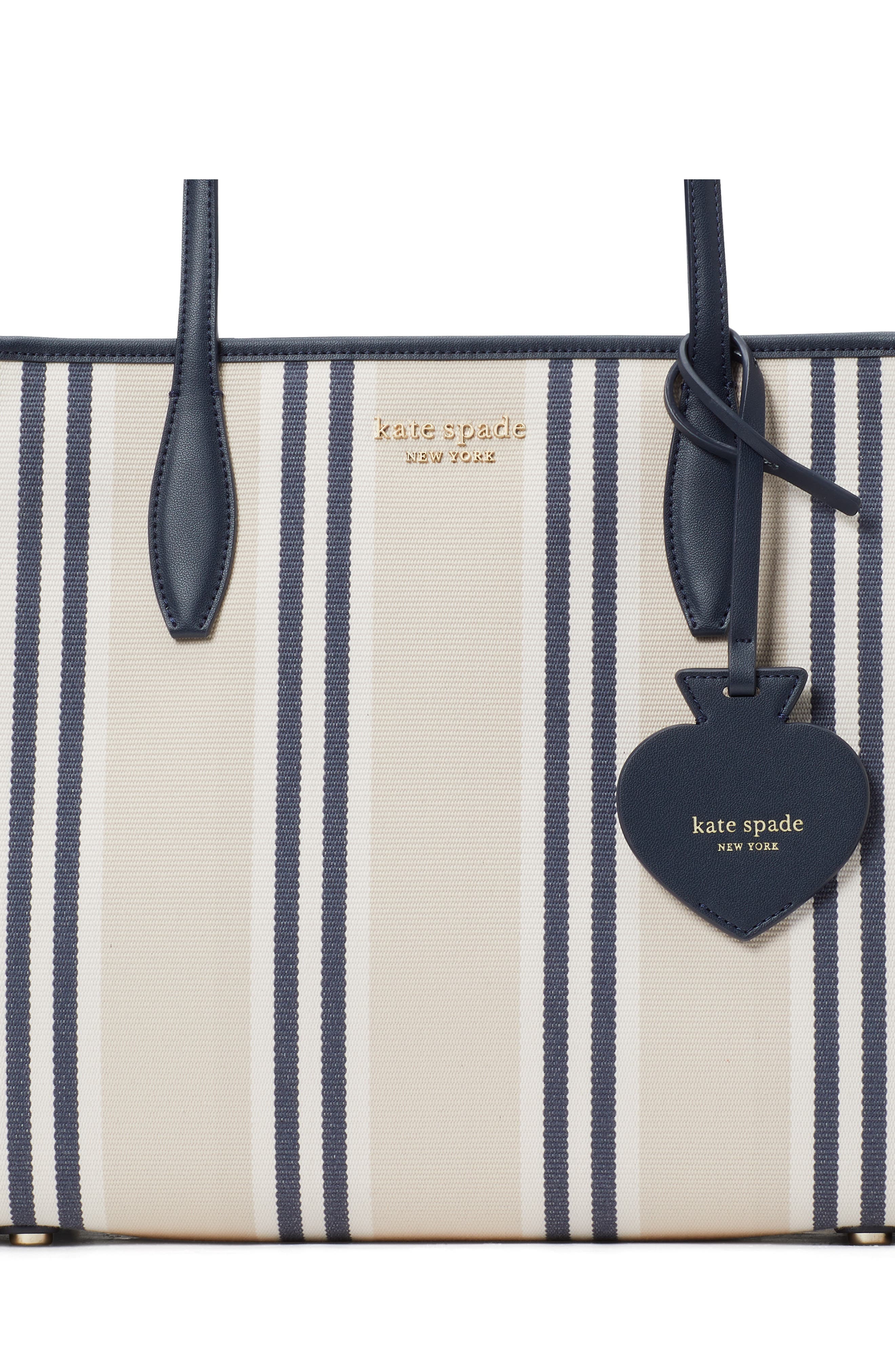 Kate Spade New York market sam stripe medium canvas tote, Alternate, color, 