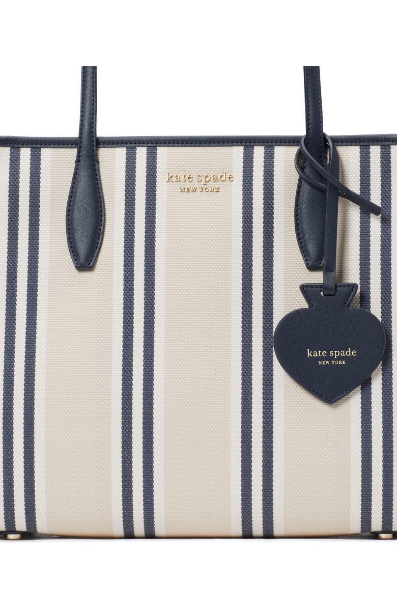 Kate Spade New York market sam stripe medium canvas tote, Alternate, color,