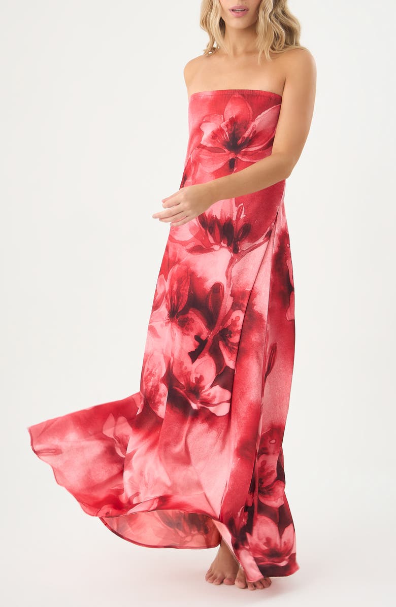 BOAMAR Mecan Floral Strapless Maxi Dress, Alternate, color, Pink Floral
