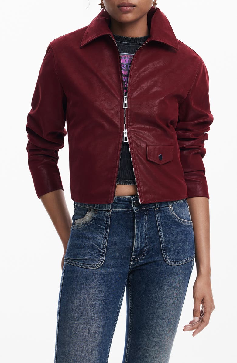 Desigual Lido Faux Leather Jacket, Main, color,