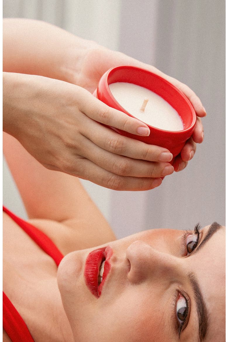 Ceramic Candle, Alternate, color, Spiced Rosa