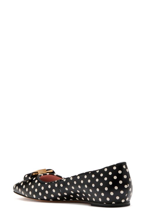 Kate Spade New York Bowdie Breezy Dot Ballet Flat In Black/cream
