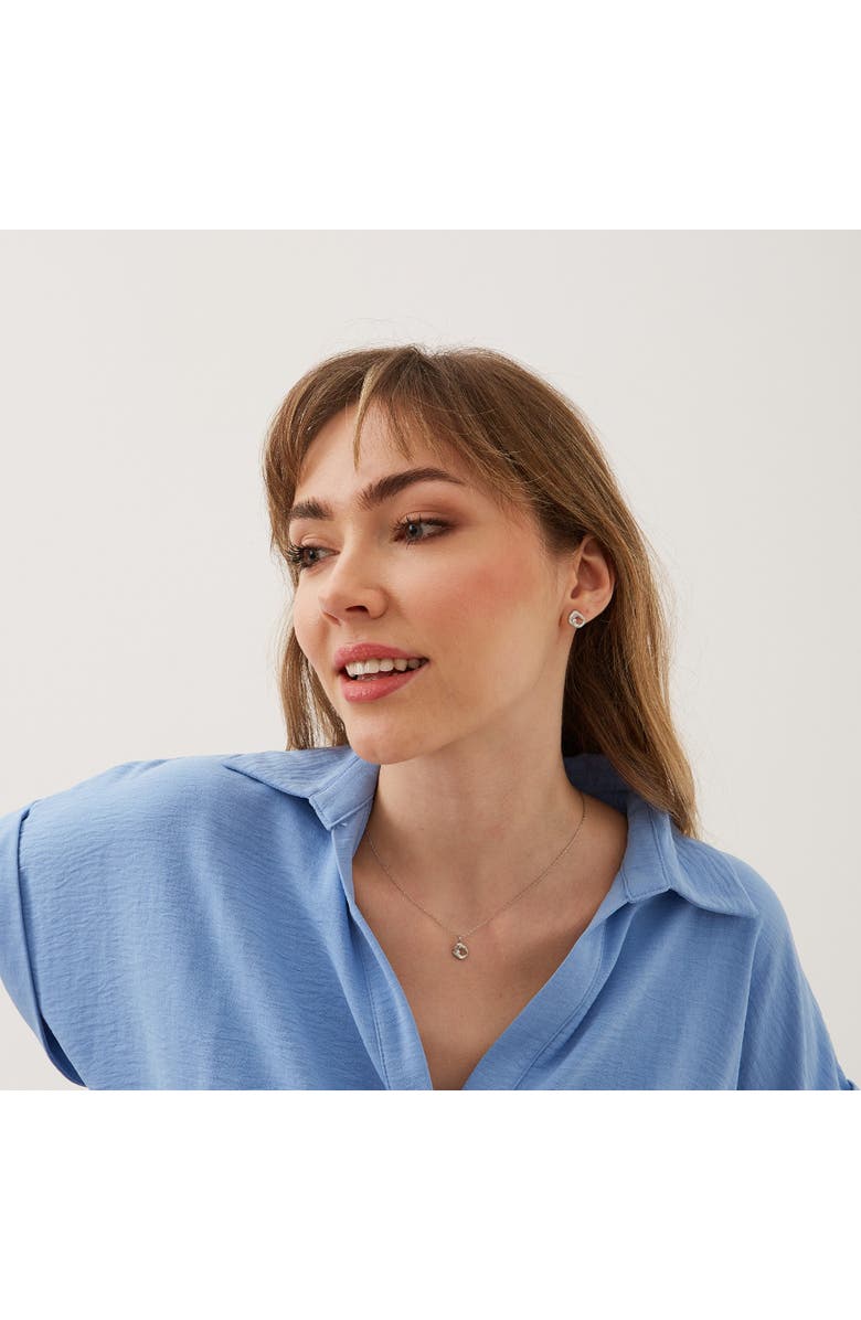 Spero London Dripping Molten Natural Textured Sterling Silver Authentic Pendant Necklace, Alternate, color, Silver