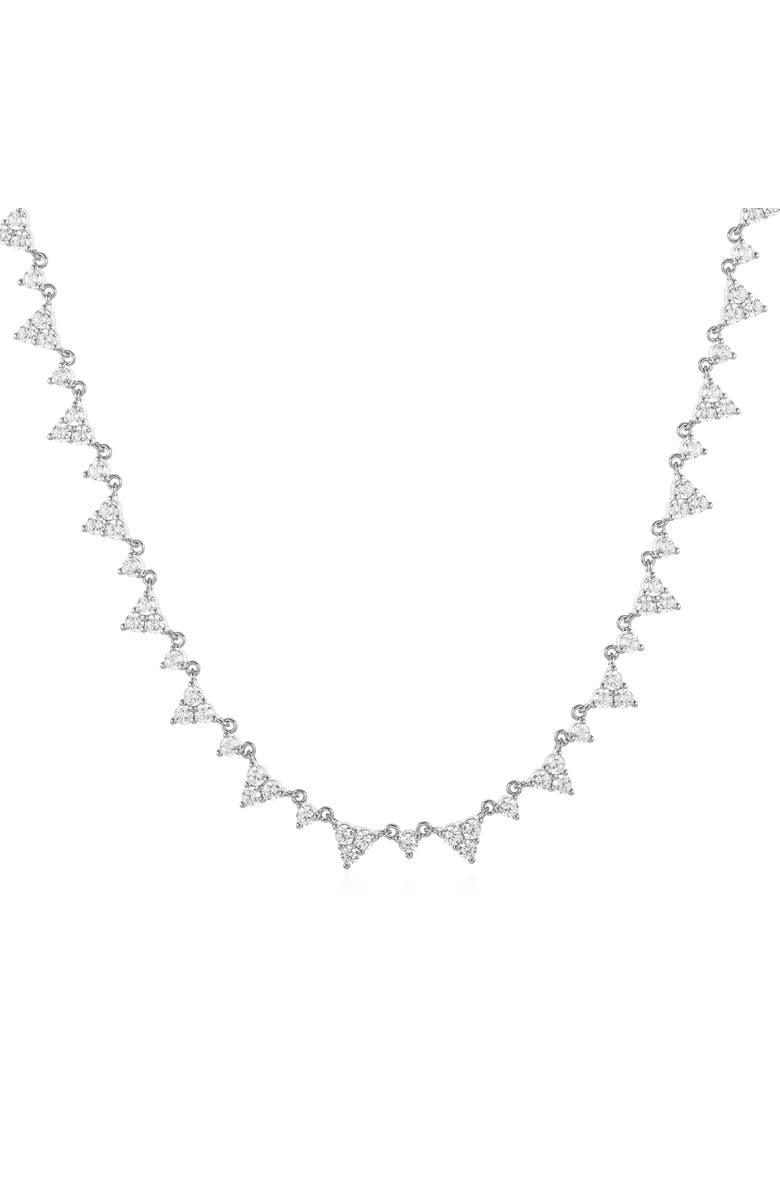 Untamed Petals Dana Pave Choker Necklace, Main, color, Silver