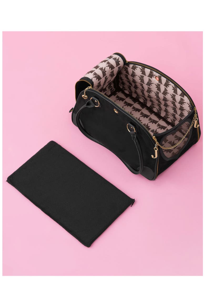 Give Me Treats Pet Carrier Duffle, Alternate, color, BLACK