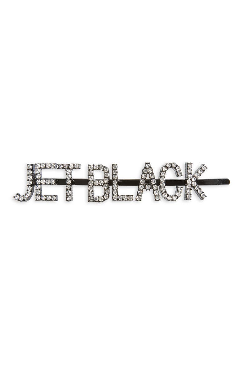 Jet Black Hair Clip, Main, color, CLEAR