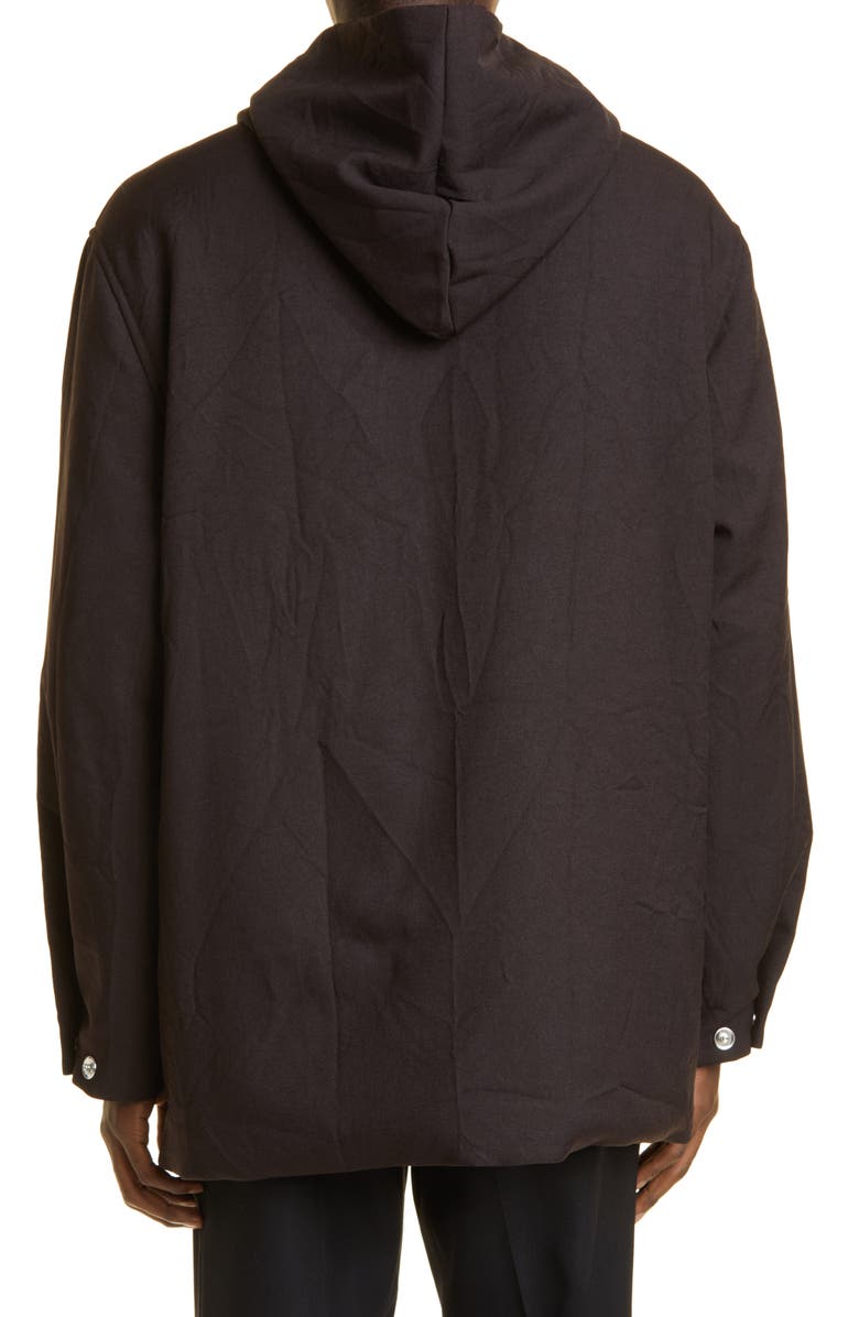 Jil Sander Half Zip Hooded Jacket, Alternate, color, 