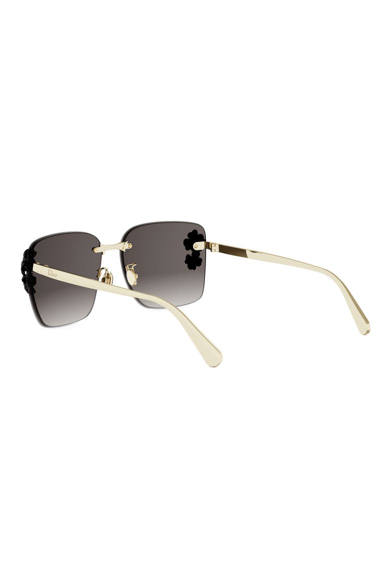 DiorClover S2U Oversize Gradient Rimless Square Sunglasses, Alternate, color, SHINY GOLD DH / GRADIENT SMOKE