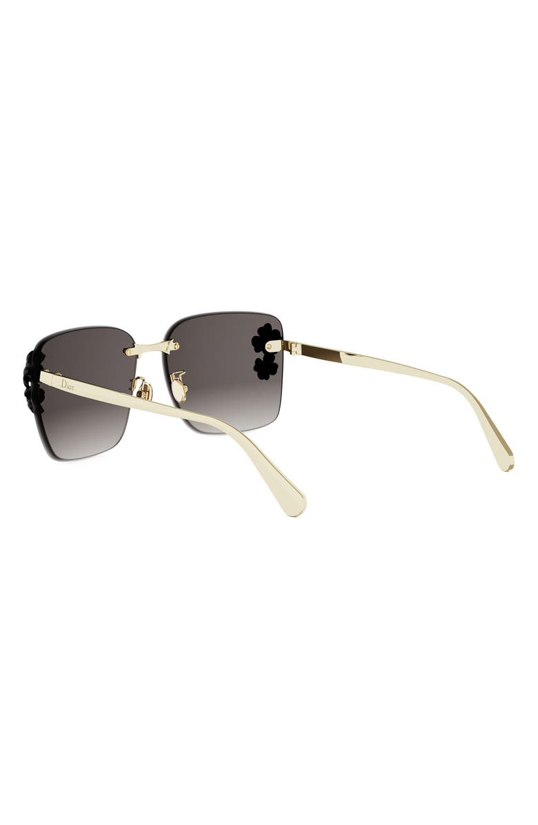 DIOR Clover S2U Oversize Gradient Rimless Square Sunglasses, Alternate, color, Shiny Gold Dh / Gradient Smoke