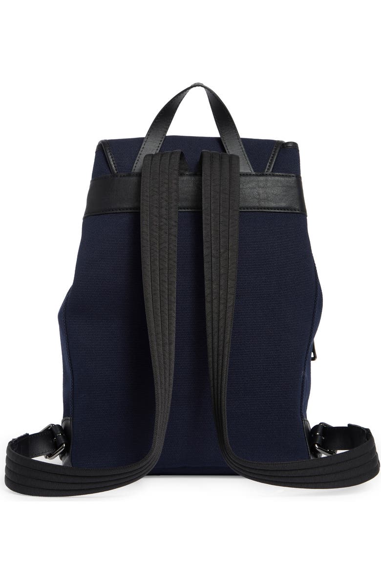 Longchamp 3D Leather & Twill Backpack, Alternate, color, Navy/Black