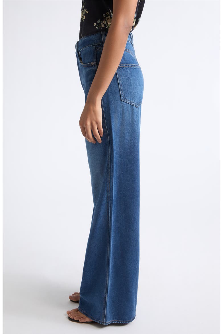 Kasey Mid Rise Wide Leg Jeans, Alternate, color, BRIGHT BLUE