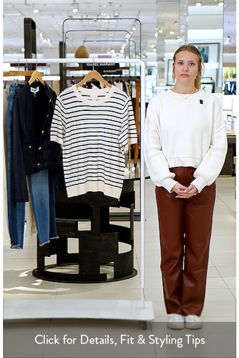 Short Sleeve Merino Wool Blend Sweater video