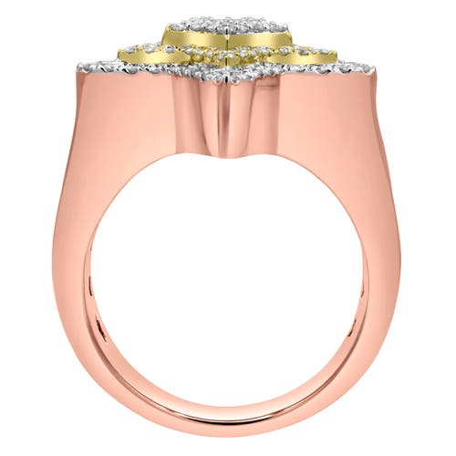 Luvmyjewelry Star Studded Bling 14k Rose Gold Two Tone Star Ring In 14k Rose Gold