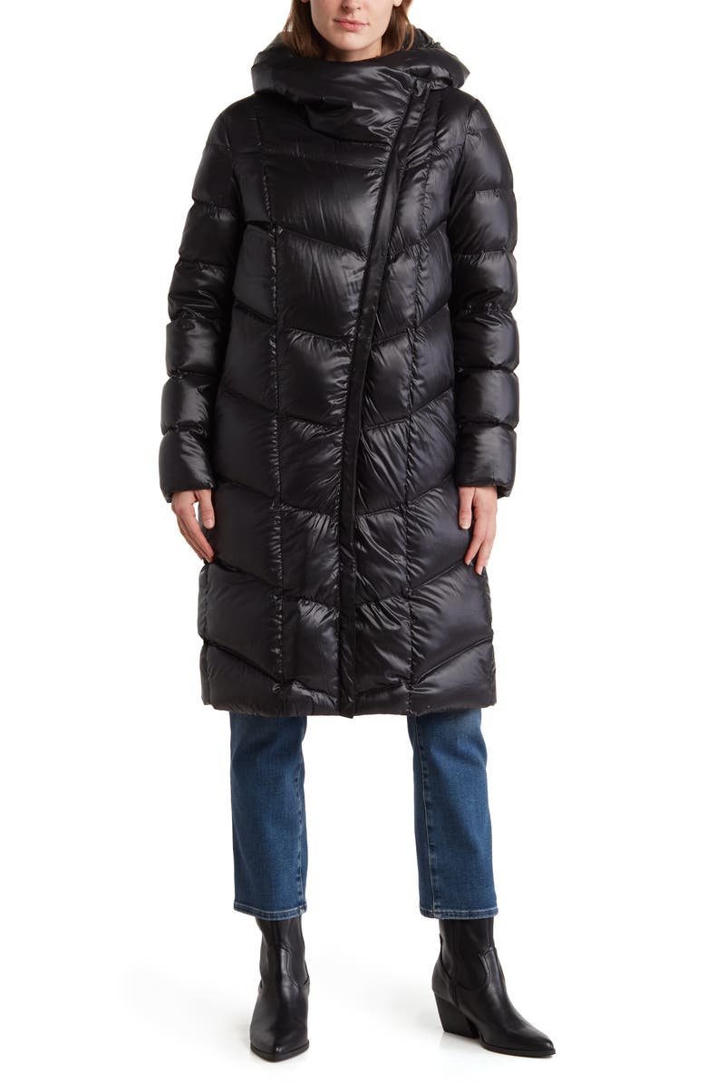 Donna Karan New York Hooded Sleeping Bag Puffer Jacket, Alternate, color, 