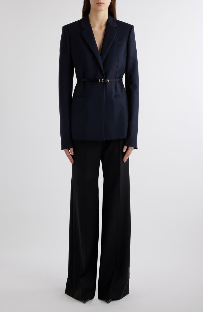 Givenchy Voyou Belted Wool & Mohair Blazer, Alternate, color, 