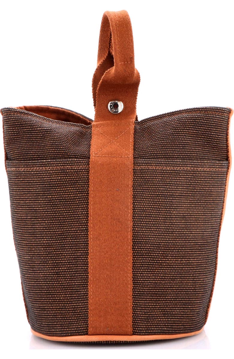 Pre-Owned Hermes Saxo Handbag Toile PM, Main, color, Gold