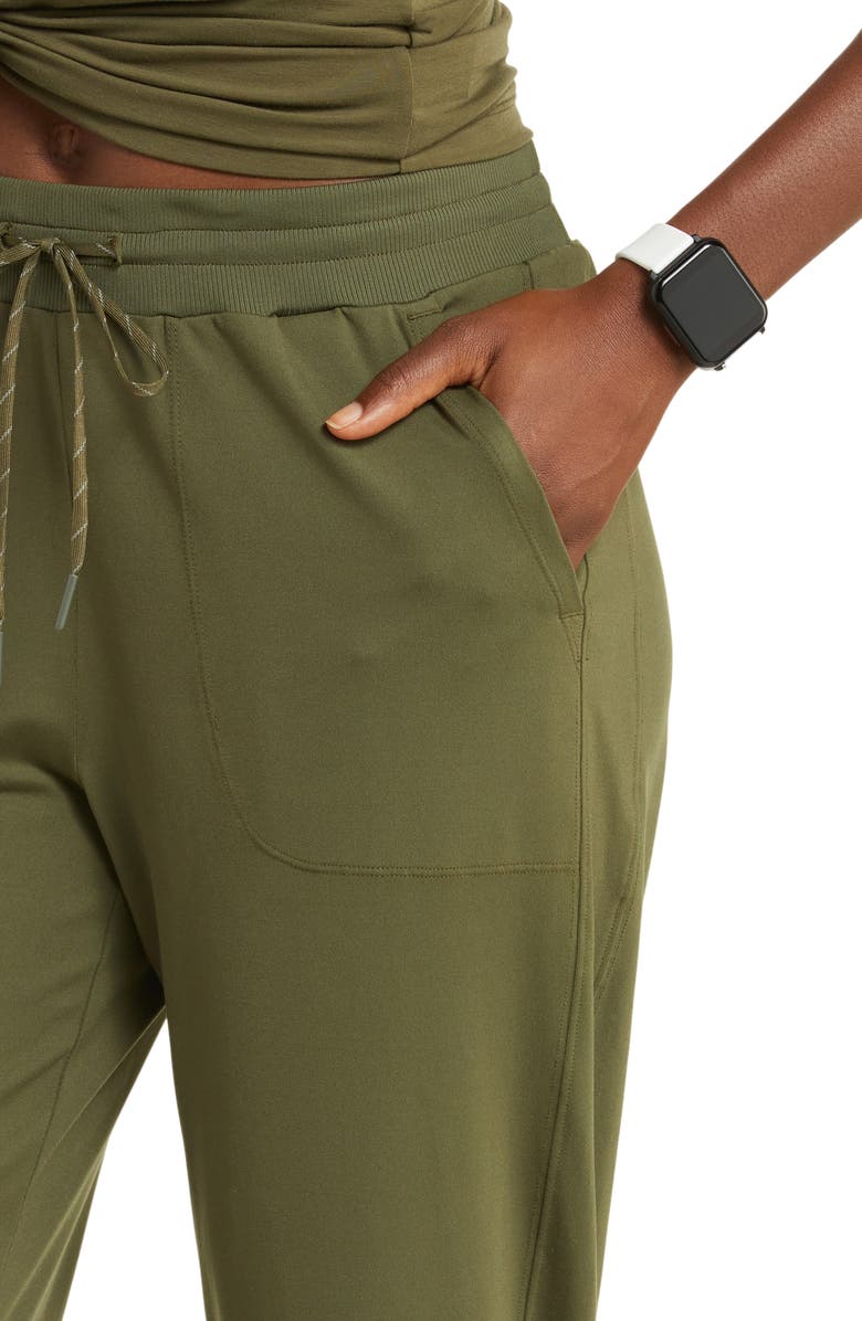 Zella Live In Pocket Joggers, Alternate, color, Olive Night