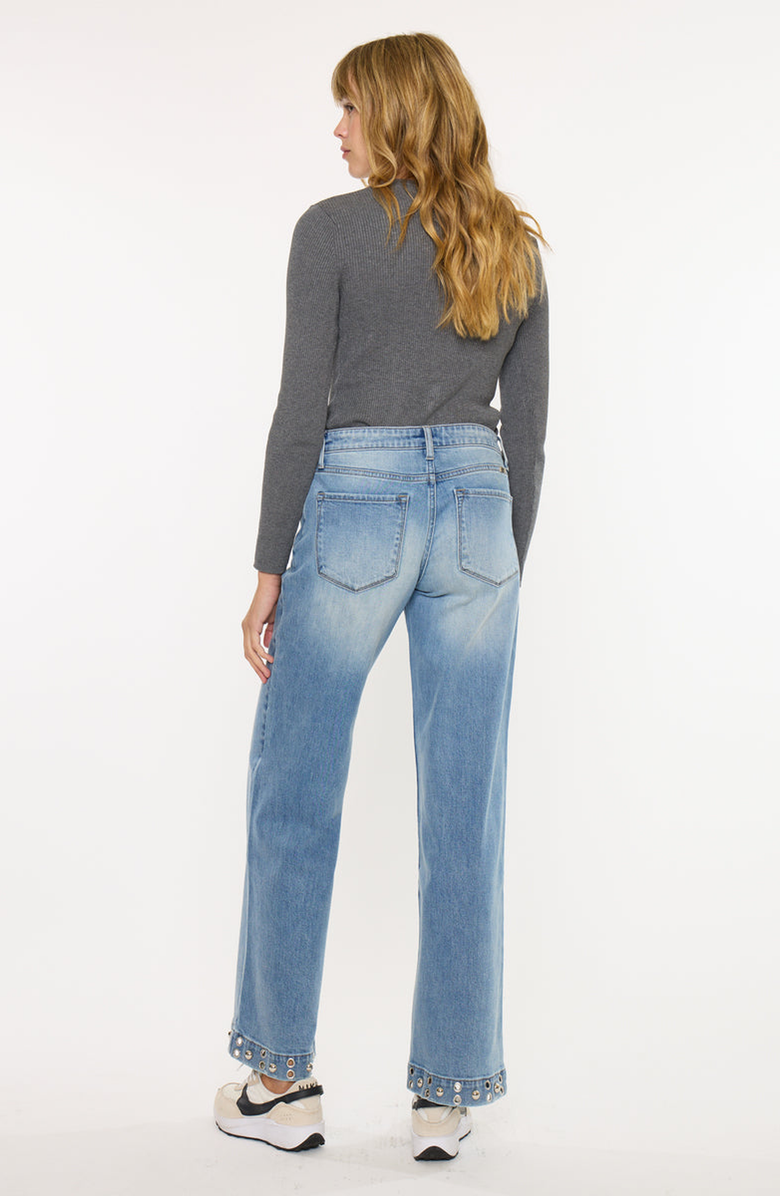 KanCan Ditzy Low Slung Baggy Wide Jeans, Alternate, color, Medium Wash