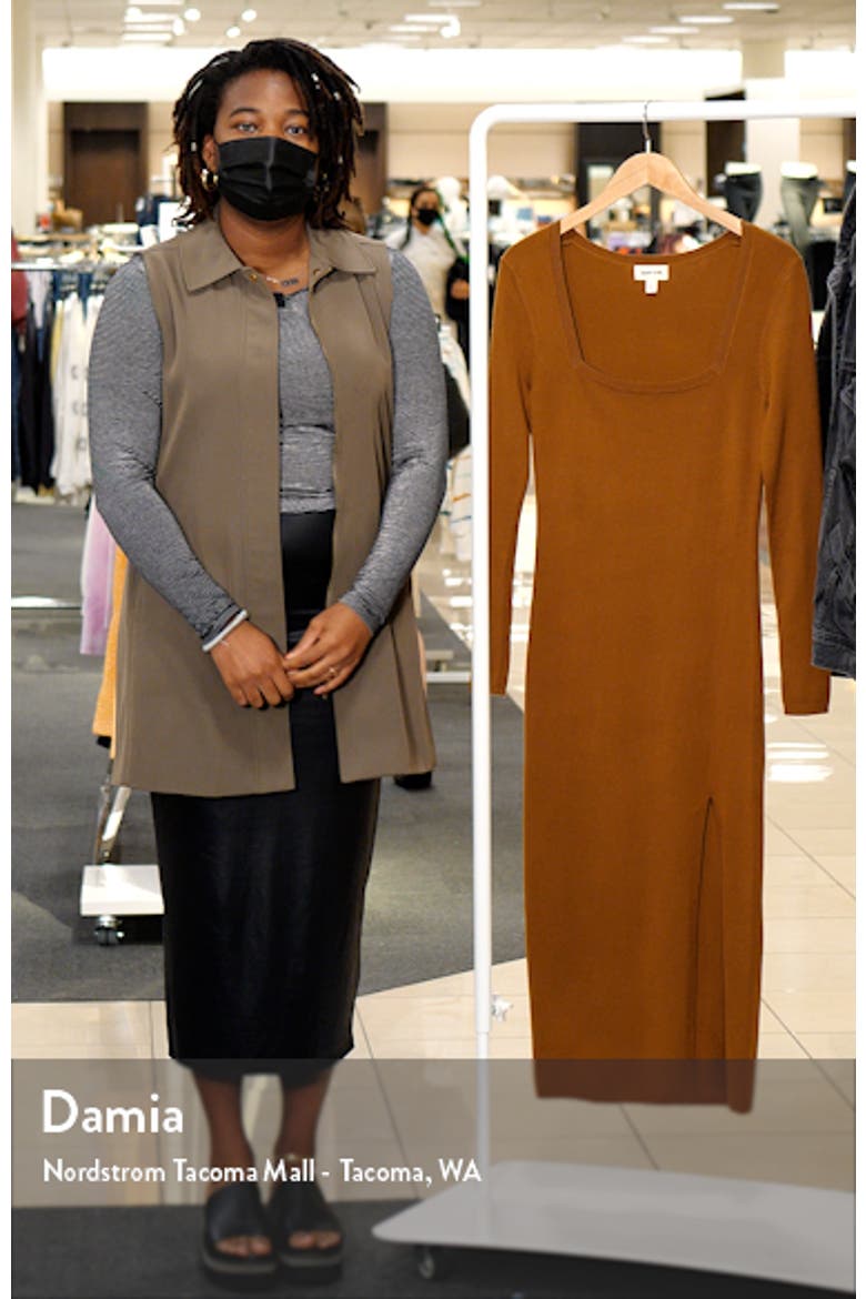 High Slit Midi Sweater Dress video