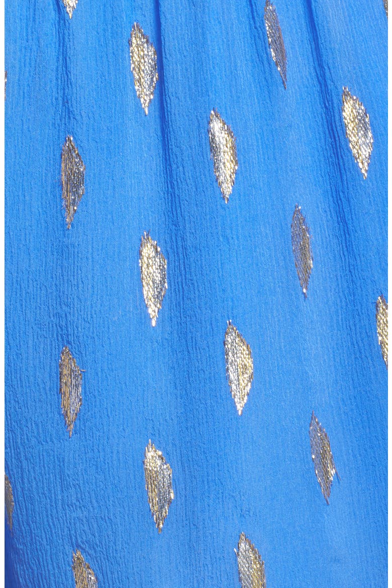 Ariele Silk Romper, Alternate, color, BLUE DIAMOND METALLIC CLIP