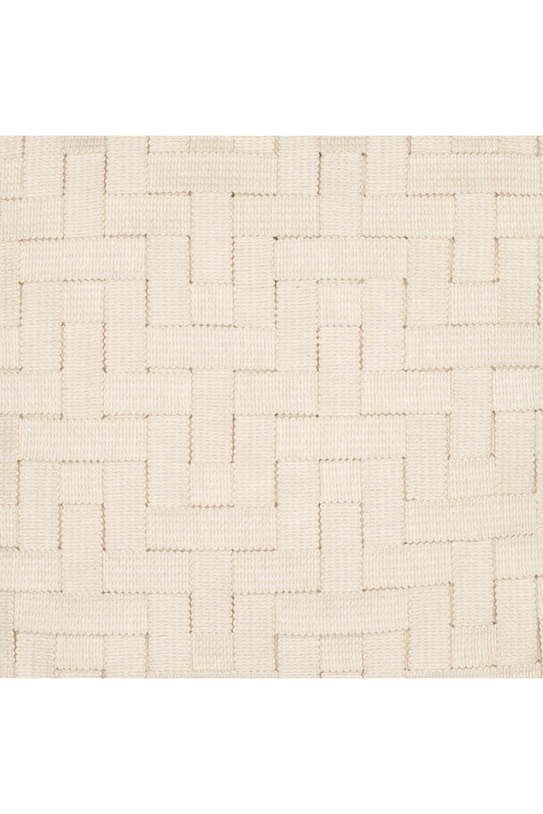 Entwine Crema Indoor & Outdoor Woven Accent Pillow, Alternate, color, Crema